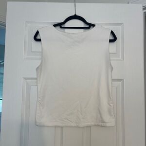 Gap White Boat-Neck Tank Top